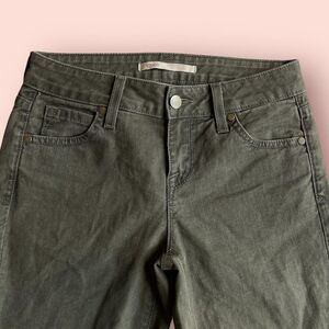 vince olive green skinny jeans